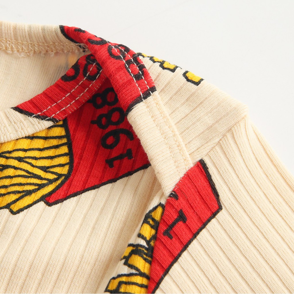 Sanlutoz Mùa thu dài tay Áo bodysuits trẻ em với thời trang hoạt hình dễ thương