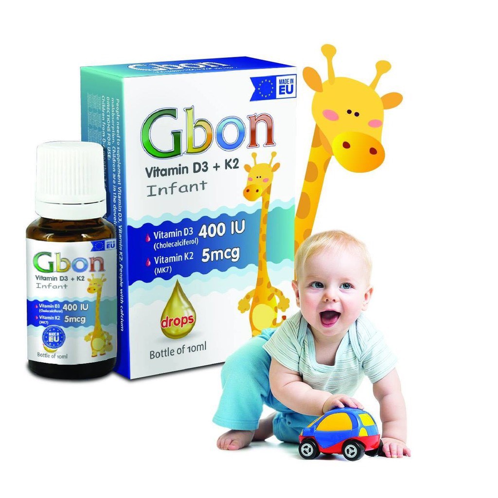 Vitamin D3 + K2 GBON Nhập Khẩu Chính Hãng Từ Châu Âu