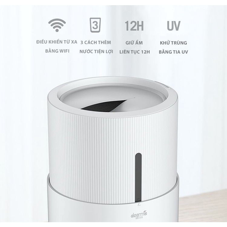 Máy Tạo Ẩm DEERMA F628S Phun Sương, Bù Ẩm Siêu Âm - Tặng Kèm Ag+ Khi Mua Gói Bảo Hành 24 Tháng