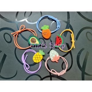 Set 5 dây buộc tóc len trái cây🍓🍍🌵🥑🥕🍉