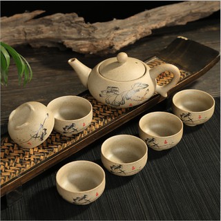 [CÓ SẴN] Bộ bình trà gốm sứ Viên Ngộ - Lò Gốm sứ Bát Tràng  VNSANY-IM0041