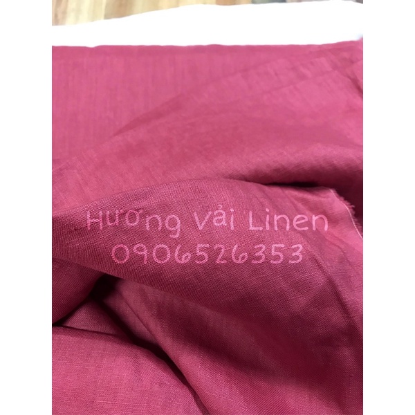 Vải linen tưng premium màu ngói đỏ , tông trầm đã wash cn!