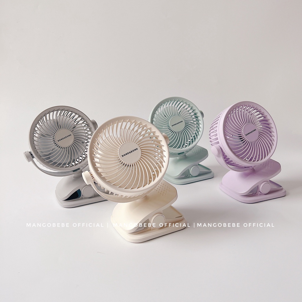Quạt kẹp xe đẩy Dono &amp; Dono nội địa Hàn Quốc - Quạt mini cho bé