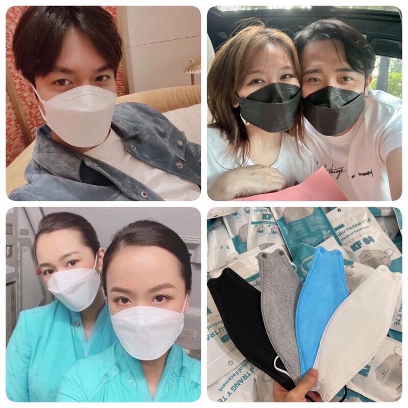 combo 100 Chiếc Khẩu trang 4 Lớp KF94 UNI MASK Chống Bụi Mịn Và Kháng Khuẩn Hàng Cao Cấp công nghệ Hàn Quốc