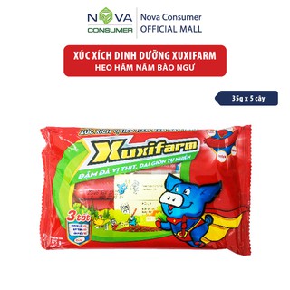 Xúc Xích Dinh Dưỡng Xuxifarm Heo Hầm Nấm Bào Ngư (35g x 5 cây)