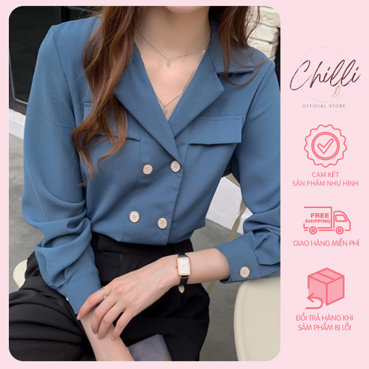 Áo sơ mi nữ giả vest sang trọng P252