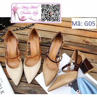 Giầy cao gót đế vuông ( 6.5cm )