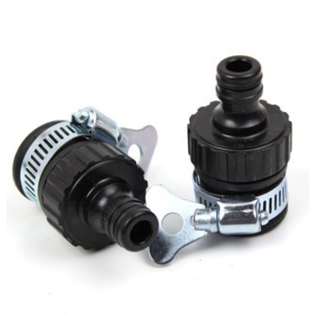 Khớp chờ không ren Đầu nối nhanh 16 có đai siết Khớp nối nhanh từ vòi nước, phụ kiện vòi tưới cây dây xịt rửa