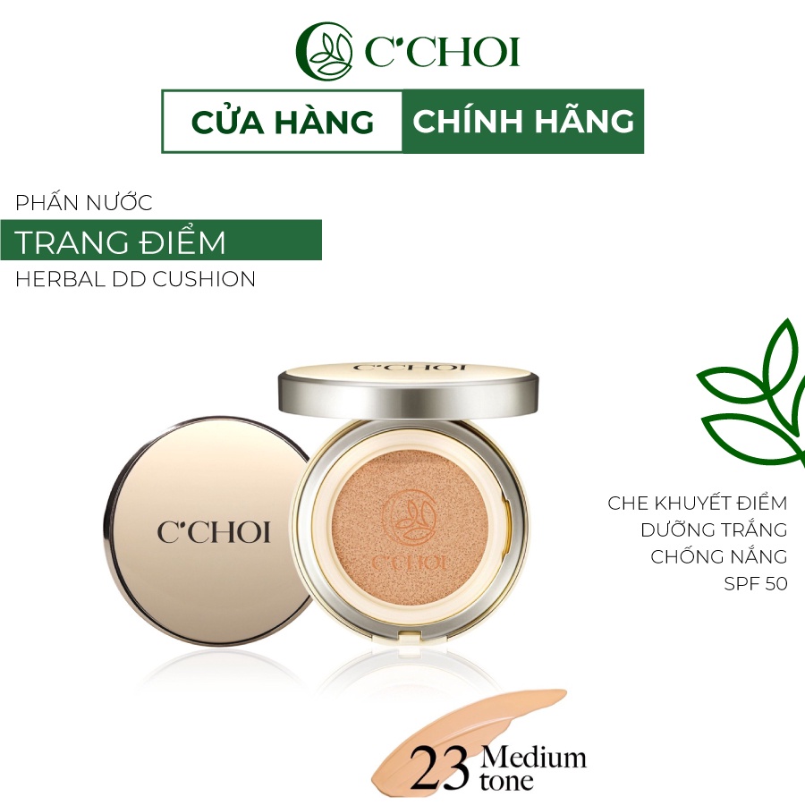 Phấn Nước Che Phủ C'CHOI Herbal DD Cushion Cải Thiện Sắc Tố Da Che Khuyết Điểm Hiệu Quả Medium Tone 23