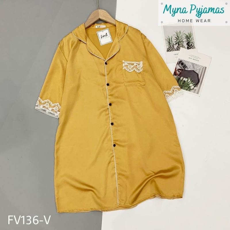 Váy Ngủ Satin Trơn Pha Ren , Thoáng Mát , Siêu Xinh