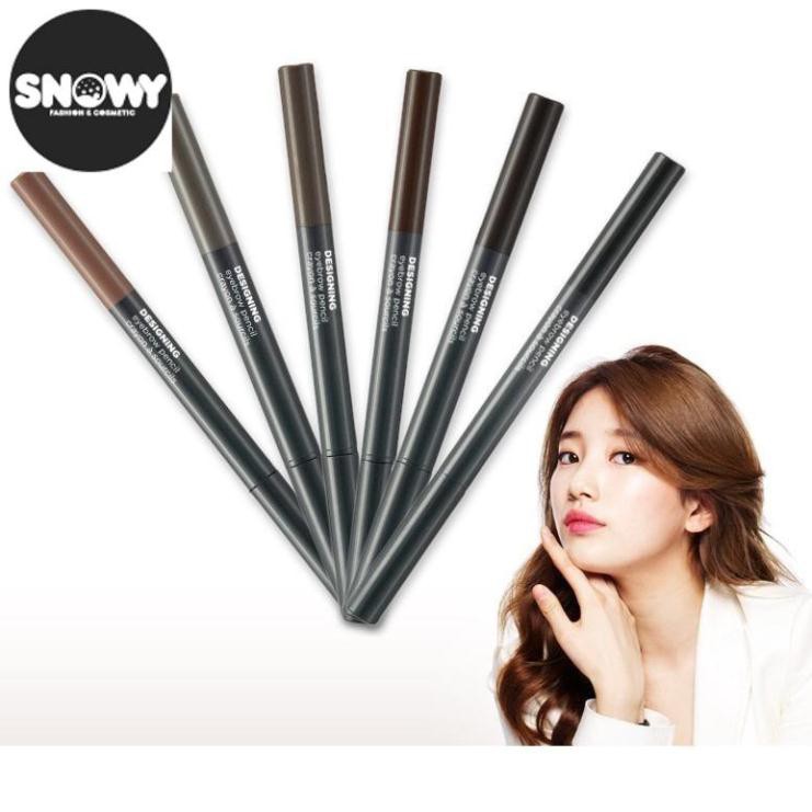 Chì kẻ chân mày 2 đầu The Face Shop Designing Eyebrow Pencil đủ 6 màu có bill