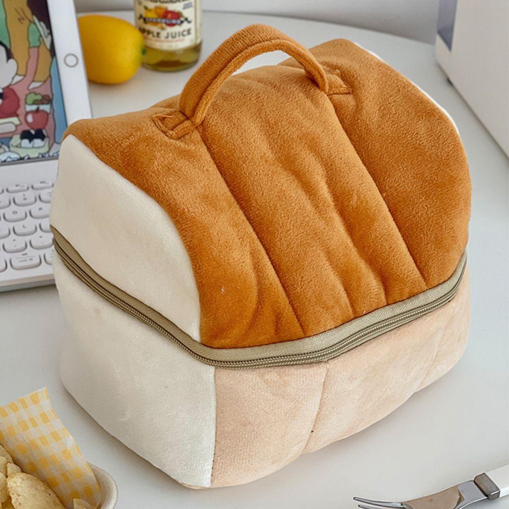 ELEGANT Túi Đựng Mỹ Phẩm Phối Lông Xù Đáng Yêu Cho Nữ