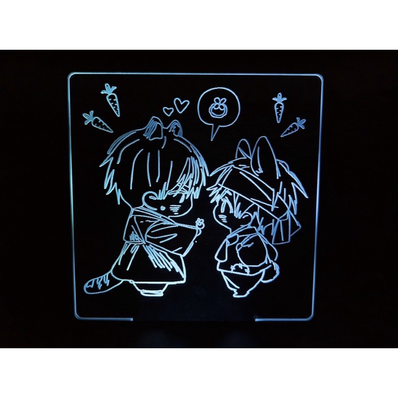 Đèn Led Manga Anime 3d, Đèn Ngủ Led Love Cute, Manhwa, Dễ Thương, No Love Zone