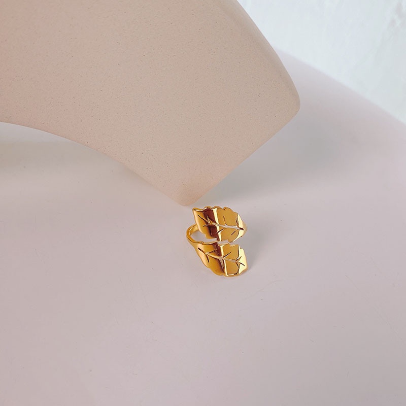 Nhẫn Chất Liệu Thép Titan Mạ Vàng 18k Thiết Kế Đơn Giản