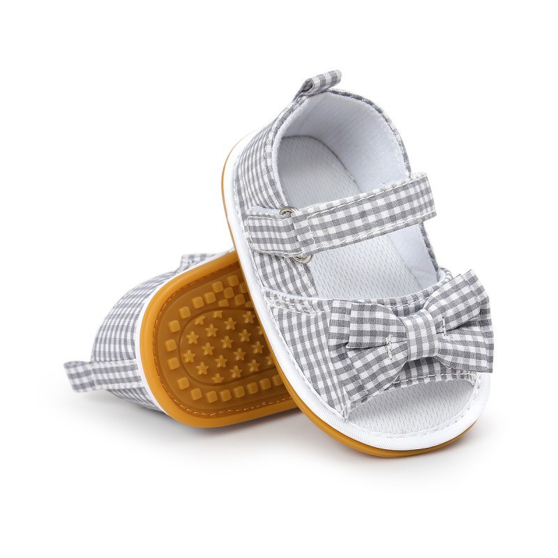Giày sandal đế mềm đính nơ đáng yêu cho bé gái