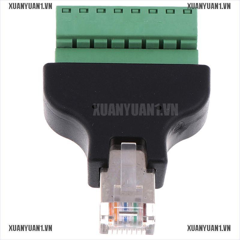 Giắc chuyển đổi từ 8P8C RJ45 cổng cắm internet sang 8 pin av