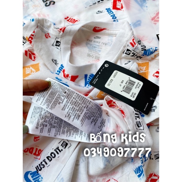 Áo Thun Bé Trai JustDoIt Trắng Nik3