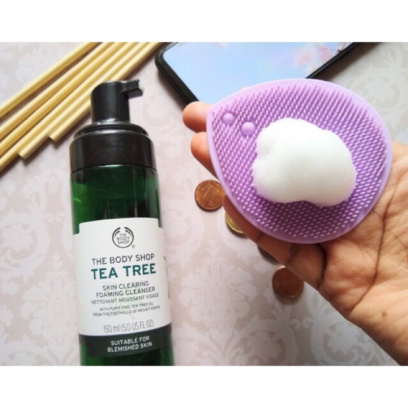 Sữa Rửa Mặt Cho Da Dầu Mụn The Body Shop Tạo Bọt Tea Tree SKin Clearing Foaming Cleanser 150ml Topcosmetics