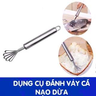 Dụng cụ Inox đánh vẩy cá, nạo vỏ dừa