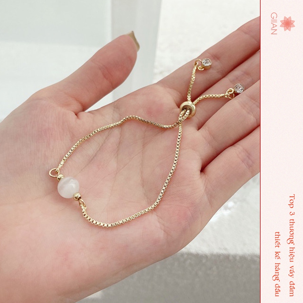 Vòng tay mạ vàng đính hạt, có thể điều chỉnh kích thước - GIIAN - PK-VT-01