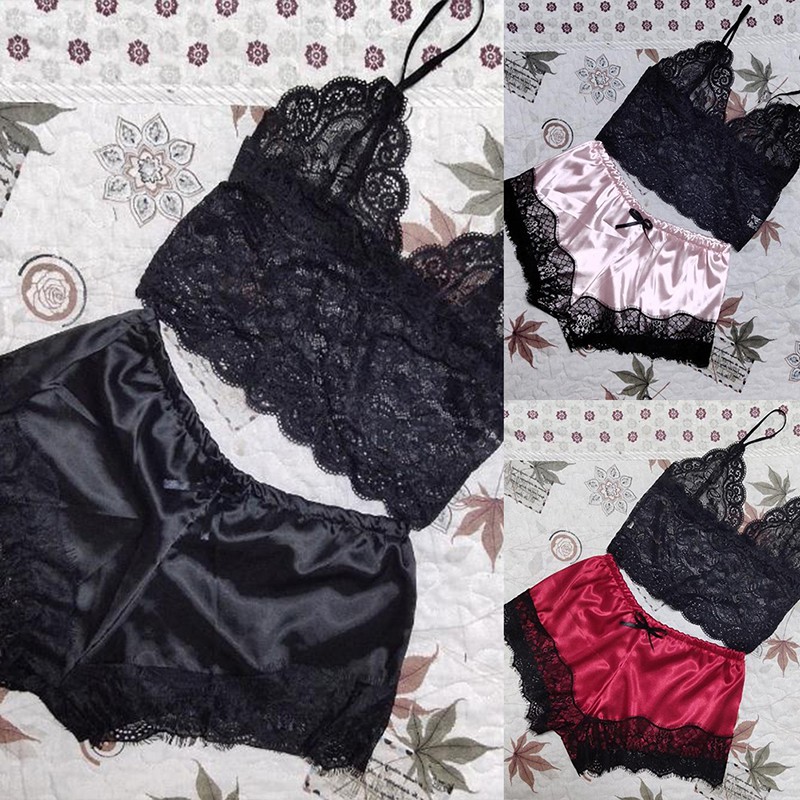 Set đồ ngủ 2 mảnh thời trang quyến rũ cho nữ