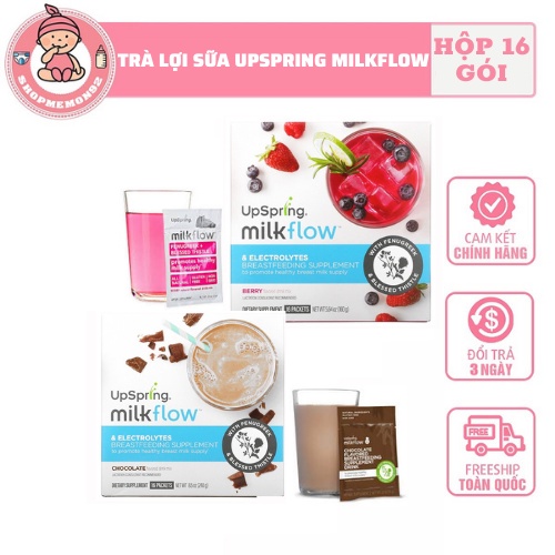 Ngũ cốc lợi sữa - kích sữa cho mẹ Upsring Milkflow chính hãng Mỹ - hộp 18 gói (180gr)