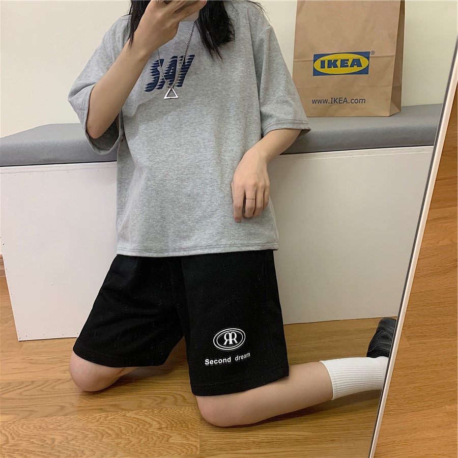 Quần ngố nam nữ thun cotton da cá unisex thể thao cao cấp SECOND ống rộng bigsize mặc nhà ngủ thời trang hàn quốc đẹp
