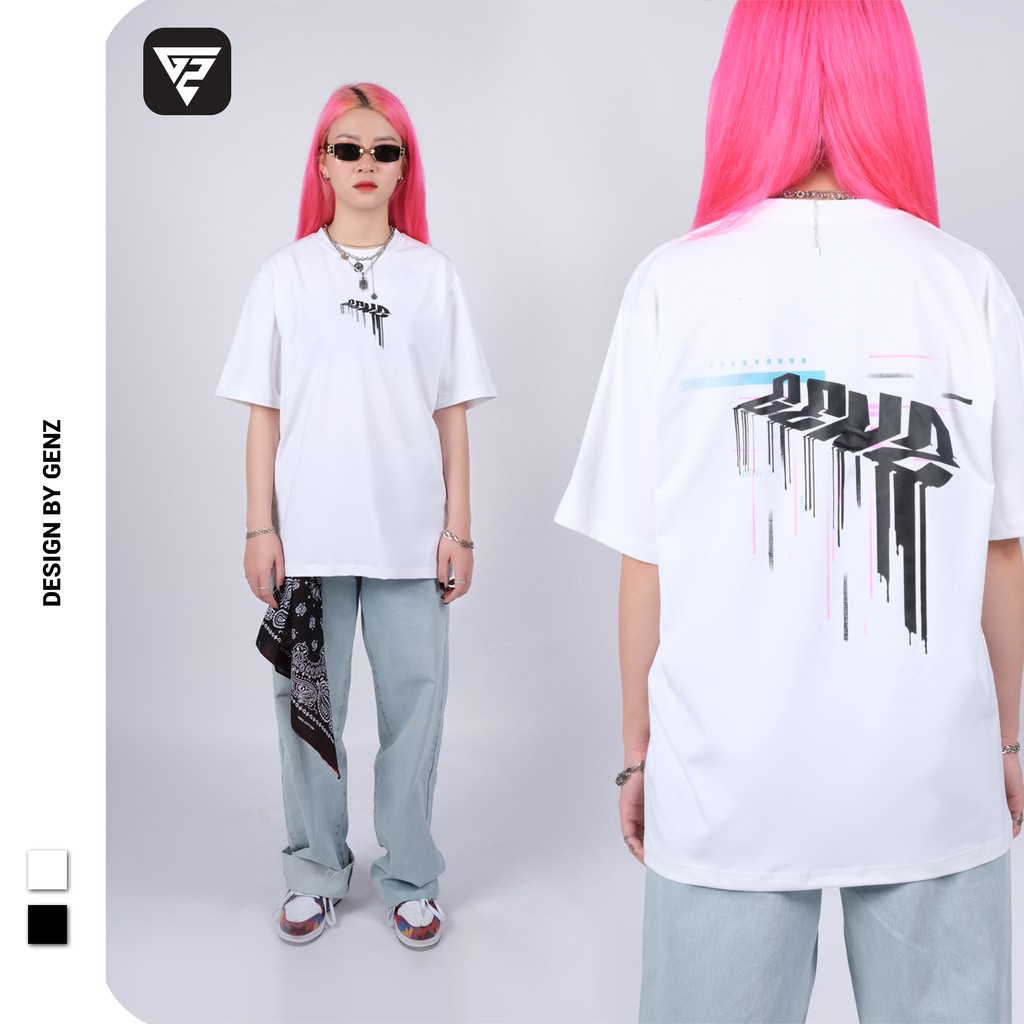 Áo thun tay lỡ GENZ phông Unisex nam nữ Cotton oversize form rộng Glitch Tee | BigBuy360 - bigbuy360.vn