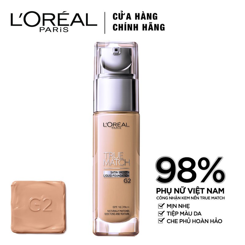 Kem Nền Dưỡng Ẩm L'Oreal True Match Liquid Foundation 30ml