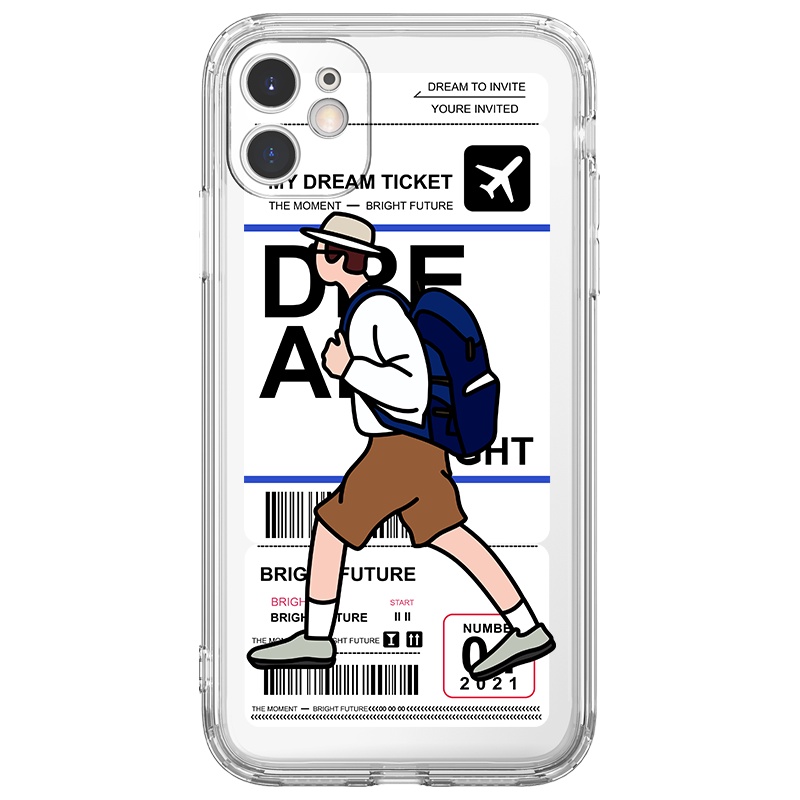 Ốp lưng JURSUE viền vuông chống sốc hình dễ thương đẹp cho iPhone 13 12 11 Pro Max SE 2020 X XR XS ip 8 7 6 6S Plus Y77