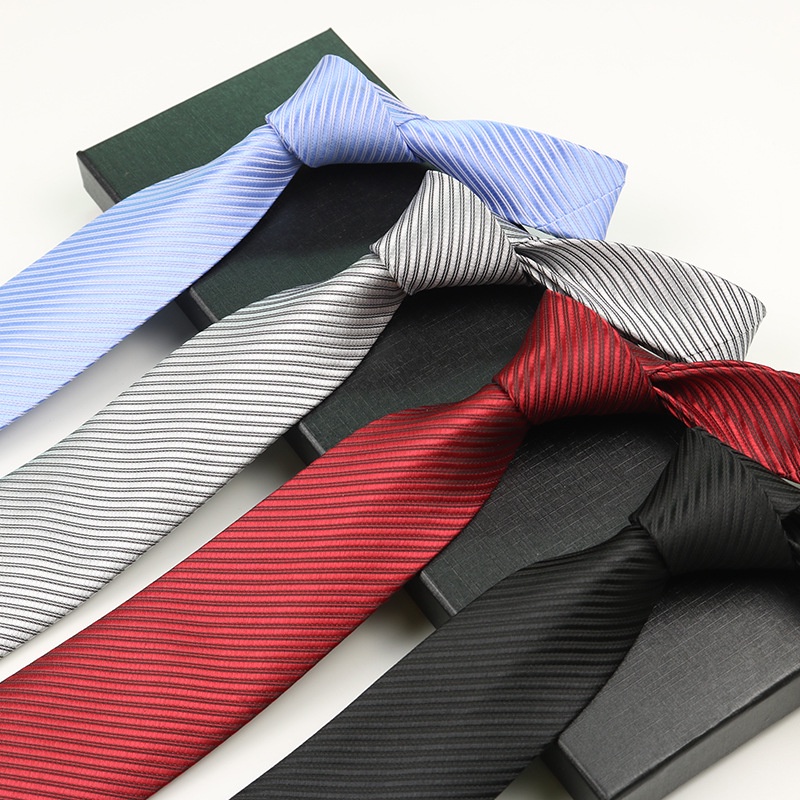 Cà Vạt Màu Đen/Đỏ/Xám/Xanh Dương 8cm Dùng Trong Công Sở Dành Cho Nam Giới