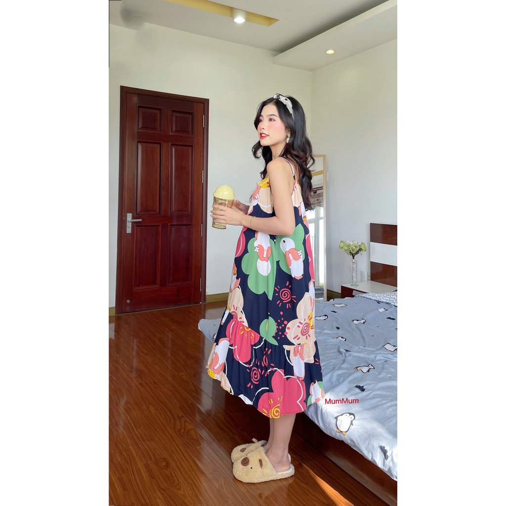 Đầm Bầu 2 dây mặc nhà siêu mát | BigBuy360 - bigbuy360.vn