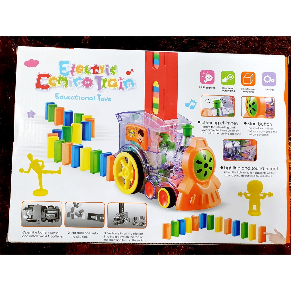 Đồ Chơi Tàu Hỏa Xếp Domino Tự Động Cho Bé Thỏa Sức Sáng Tạo Xe Lửa Nhả Domino 4.8 DCTE