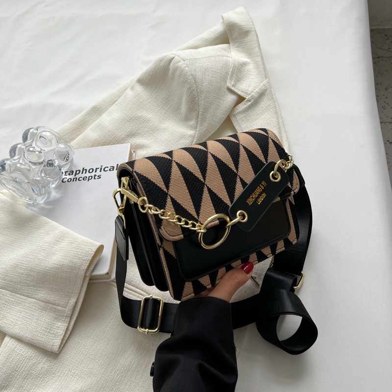 Túi Đeo Chéo Hình Vuông Nhỏ jacquard Hàng Mới Dành Cho Bạn Nữ
