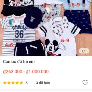 Set bộ quần áo cho bé