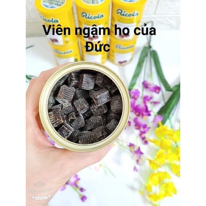 Kẹo ngậm ho thảo dược khàn giọng Ricola của Đức hộp 250g