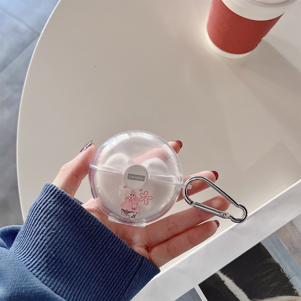 Vỏ TPU Mềm Trong Suốt Họa Tiết Hoạt Hình Bảo Vệ Hộp Sạc Tai Nghe Không Dây Lenovo Thinkpadplus LP80