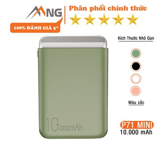 Pin sạc dự phòng mini Rockspace P71 10.000 mAh chính hãng bảo hành 1 đổi 1 trong 12 tháng