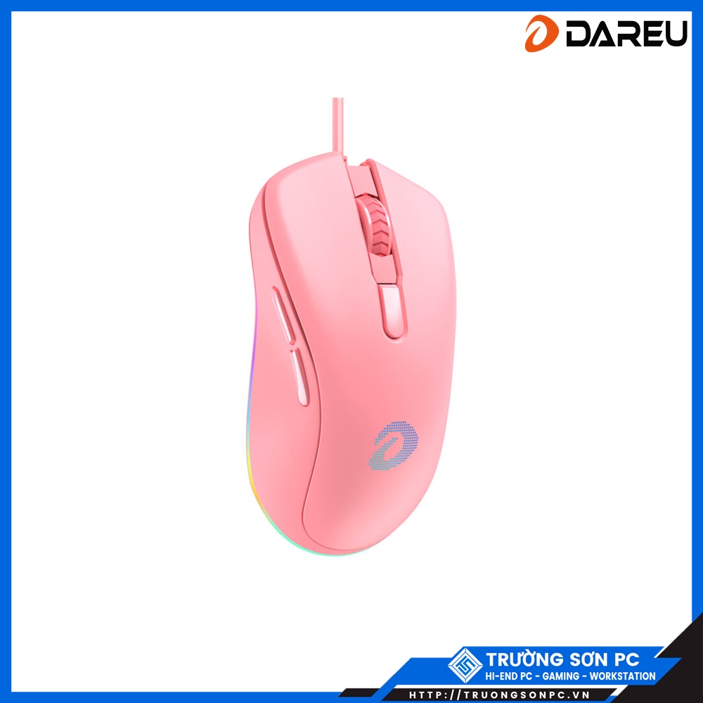 Chuột Gaming DAREU EM908 Pink Hồng (LED RGB, BRAVO sensor)