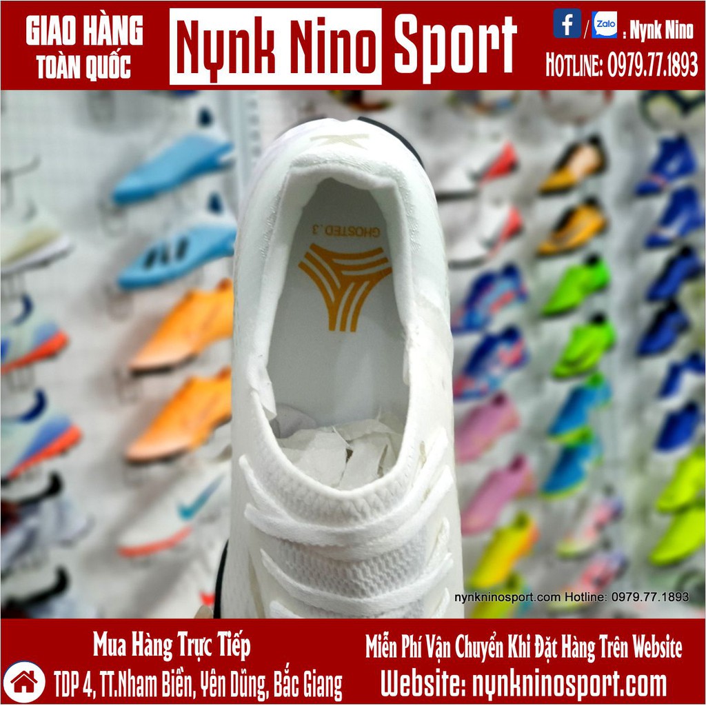 Giày Bóng Đá Adidas X Ghosted 20.3 Trắng Vạch Vàng HQ TF
