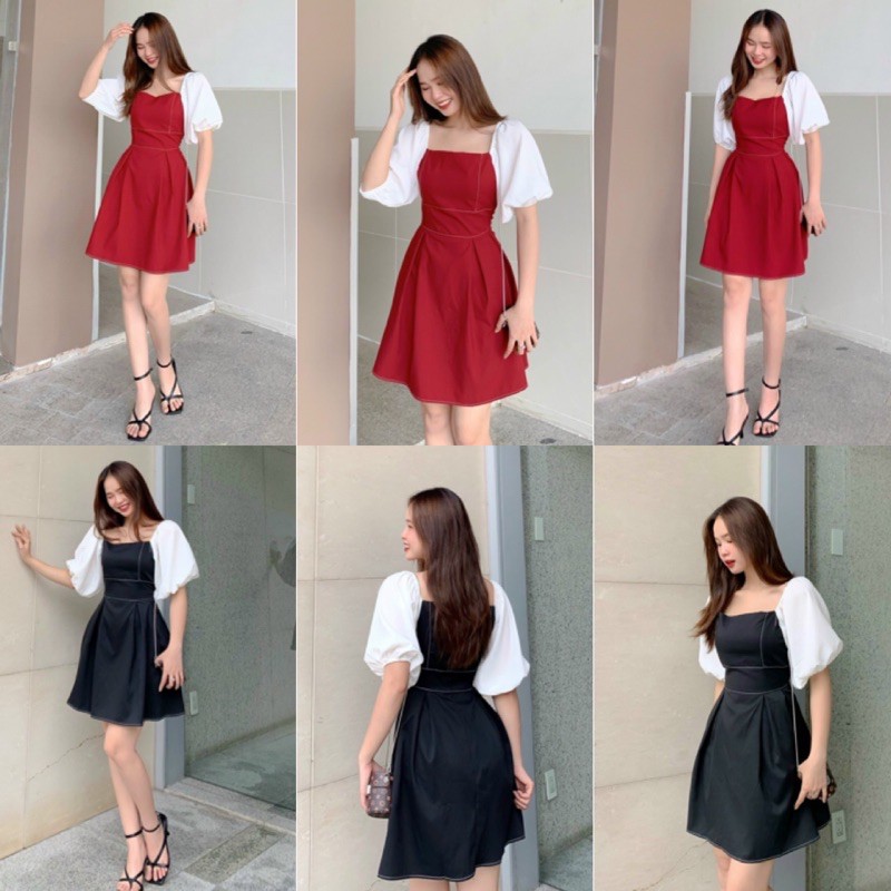 ĐẦM XỊN MANLI DRESS nhẹ nhàng đơn giản thiết kế phần thân xếp li tinh tế xoè nhẹ ở phần đuôi váy