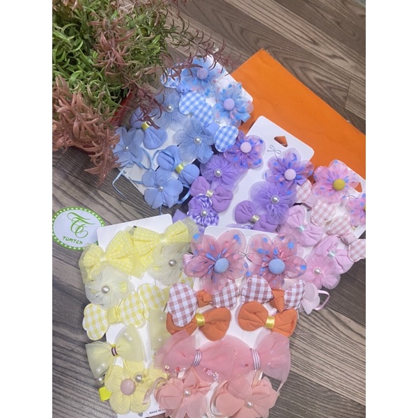 Set 10 kẹp tóc công chúa siêu dễ thương thời mùa hè cho bé gái