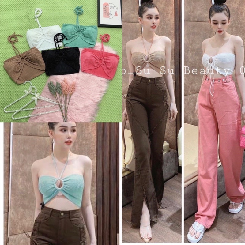 Áo 2 dây mảnh có mút ngực