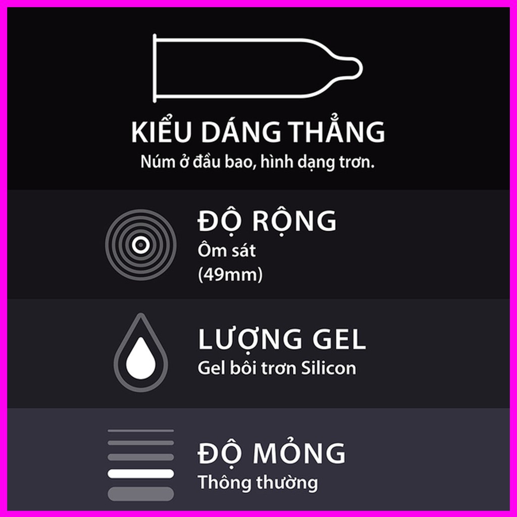 [Durex Kingtex] Bao Cao Su Durex Kingtex size 49mm Chính Hãng Giúp Ôm Sát, Tăng Khoái Cảm Cuộc Yêu [CHE TÊN 100%]