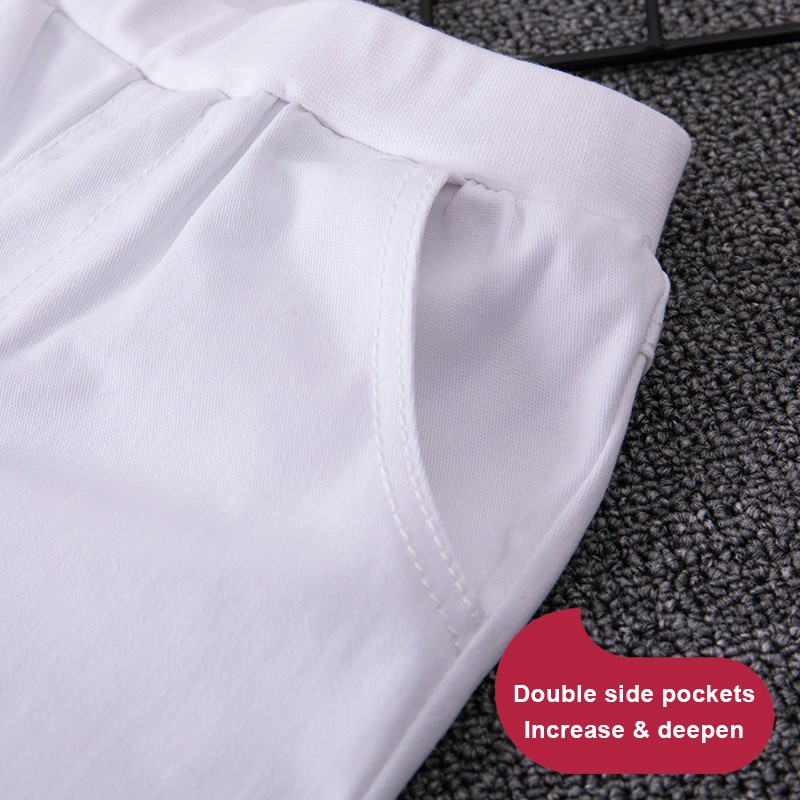 Quần dài cotton màu trơn đơn giản thời trang cho bé trai