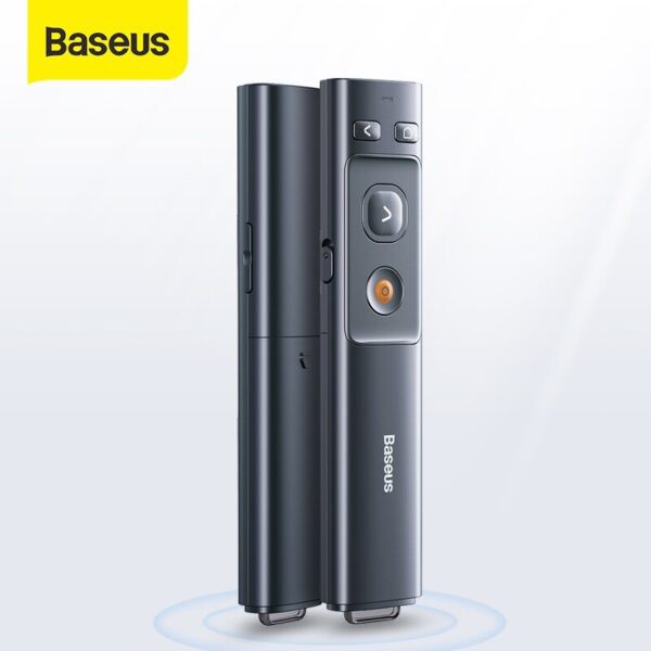 Bút Laser trình chiếu Baseus Orange Dot Wireless Presenter cho Laptop/ Macbook (100m. 2.4Ghz USB/Type-C Receiver...)