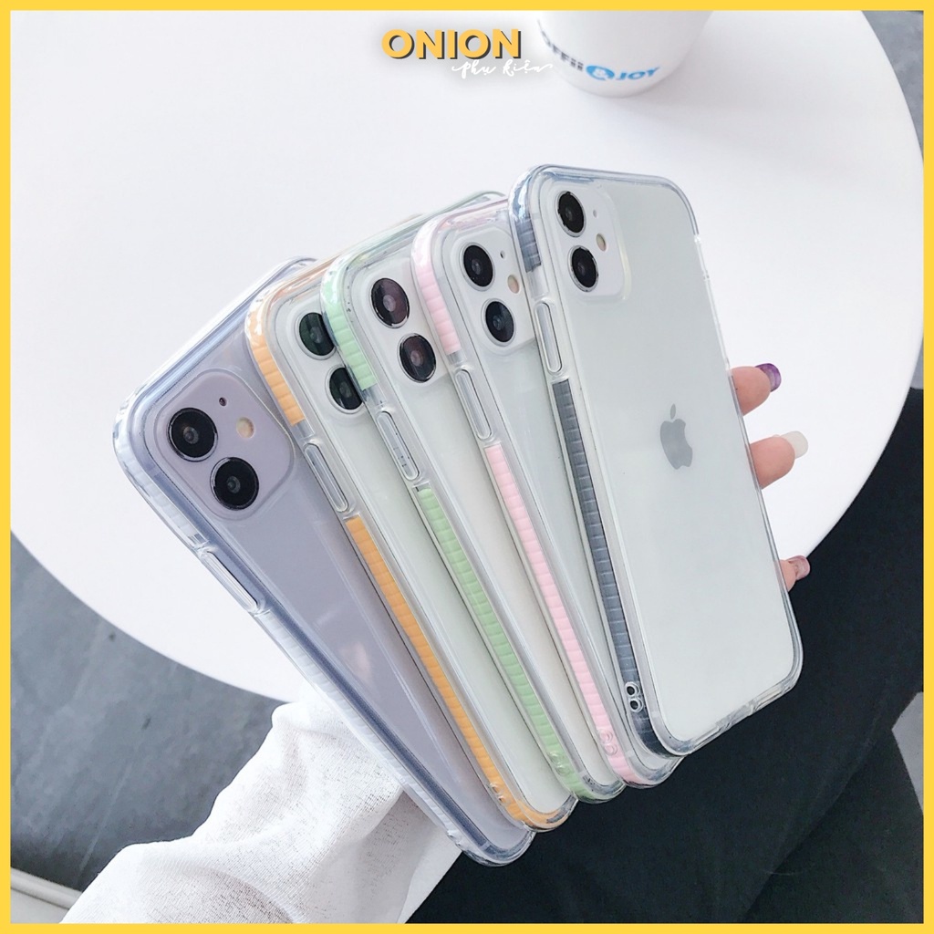 Ốp Onion iPhone viền màu lưng trong chống shock iPhone 7 8 7 Plus 8 Plus X Xs Xr XsMax iPhone 11 11 Pro 11 Promax