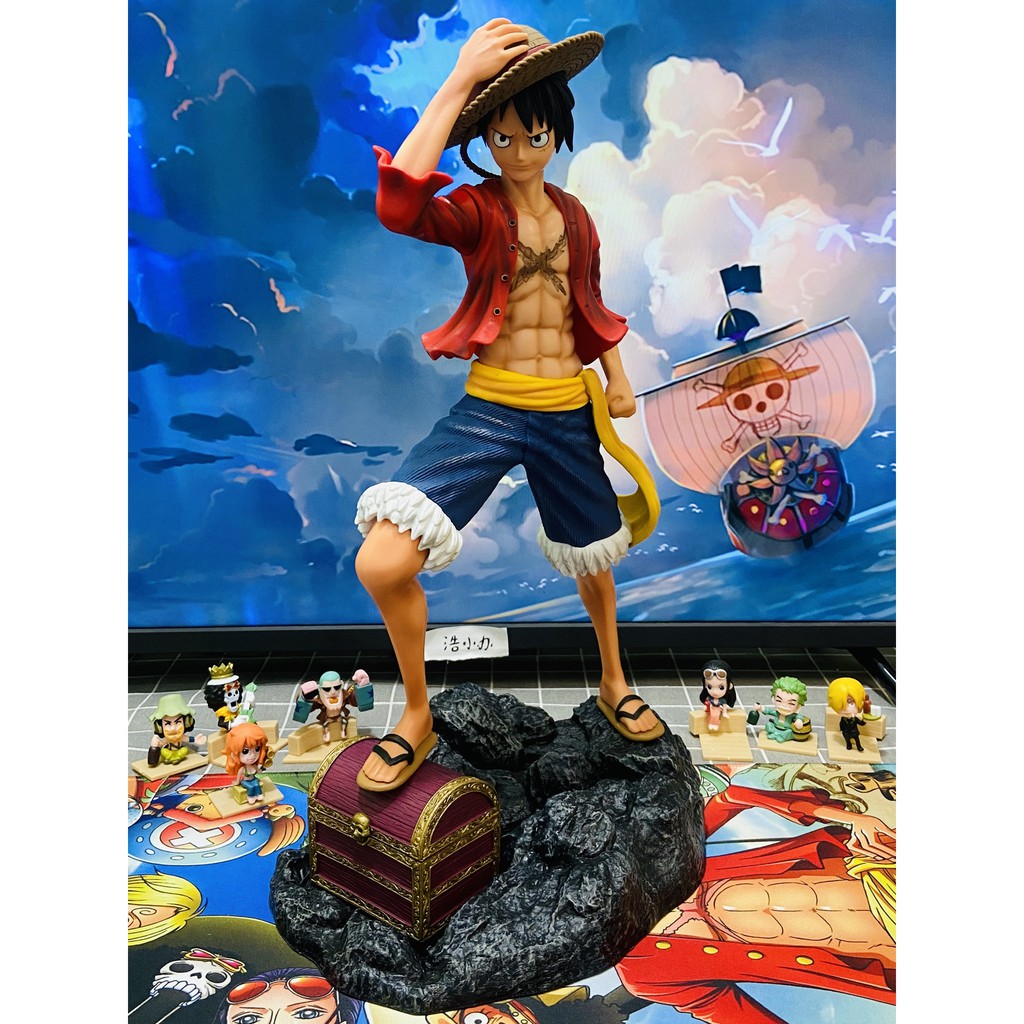 [SỐC] Mô hình luffy và kho báu băng hải tặc mũ rơm (one piece)