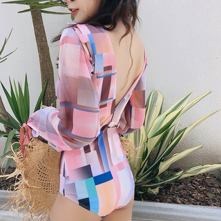 Bikini liền thân phối lưới( kèm hình sàn)