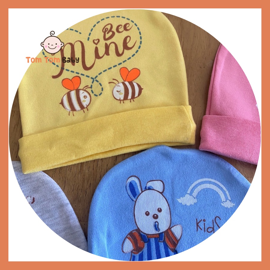 Mũ sơ sinh 100% cotton Baby Leo Thái Hà Thịnh | quần áo sơ sinh | phụ kiện sơ sinh